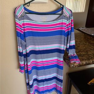 Lilly Pulitzer Multicolor Striped Long Sleeve Dress